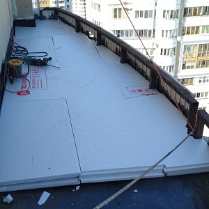 Гидроизоляция плиты перекрытия балкона 24-го этажа